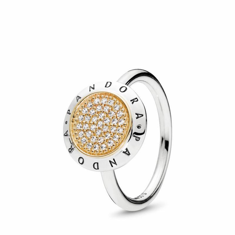 Pandora Signature Stackable Ring Online NZ, Two Tone (863590-YHP)